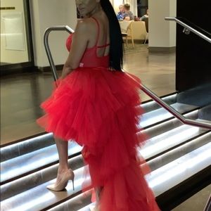 Custom Red tulle/tutu skirt